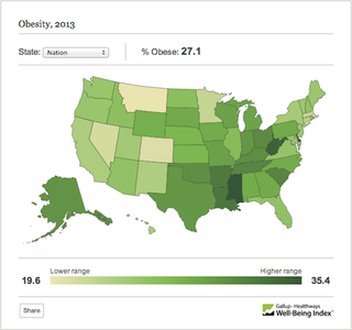 Illustration for article titled How Fat Is Your State?